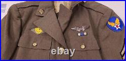 WWII US Army Air Force Sergeant Dress Jacket withTie, Cover, Patches 38S Excellent