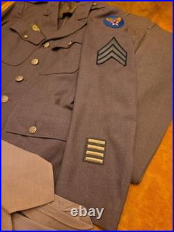 WWII US Army Air Force Sergeant Helms (H-7187) Dress Uniform -pants/ties/jacket