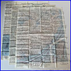 WWII US Army Air Force Silk Pilot Escape Map 1943 1944 Asiatic Series Lot of 3