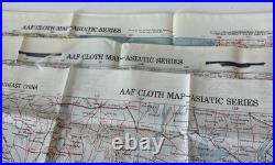 WWII US Army Air Force Silk Pilot Escape Map 1943 1944 Asiatic Series Lot of 3