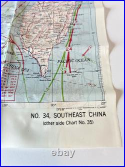 WWII US Army Air Force Silk Pilot Escape Map 1943 1944 Asiatic Series Lot of 3