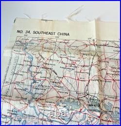 WWII US Army Air Force Silk Pilot Escape Map 1943 1944 Asiatic Series Lot of 3