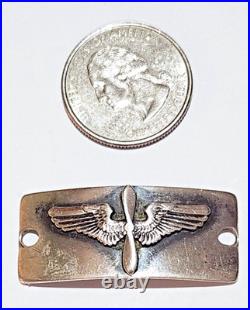WWII US Army Air Force Sweetheart ID Bracelet Sterling Silver Signed TC Thomae