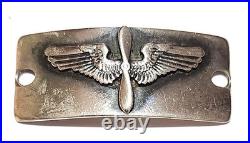 WWII US Army Air Force Sweetheart ID Bracelet Sterling Silver Signed TC Thomae