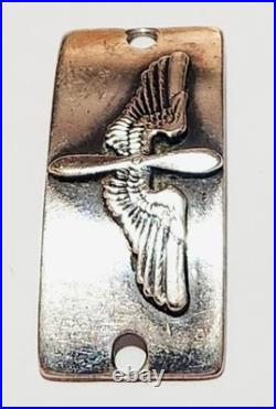 WWII US Army Air Force Sweetheart ID Bracelet Sterling Silver Signed TC Thomae