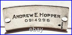 WWII US Army Air Force Sweetheart ID Bracelet Sterling Silver Signed TC Thomae