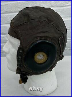 WWII US Army Air Force Type A-11 Leather Flight Helmet