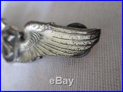 WWII US Army Air Force USAAF 3 Service Pilot Wing Clutchback Sterling Silver