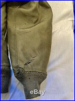 WWII US Army Air Force issue Pilots B-15 Flight Jacket size 36 AAF Airborne