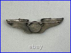 WWII US Army Air Forces 3 Sterling Observer Pin Back Wings