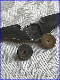 WWII US Army Air Forces 3 Sterling Silver Service Pilot Wings Jacket Pin #2
