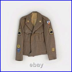 WWII US Army Air Forces 9th AF Ike Jacket Size 40R CBI NCAC Patch Tech Sergeant