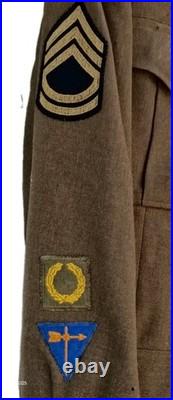 WWII US Army Air Forces 9th AF Ike Jacket Size 40R CBI NCAC Patch Tech Sergeant