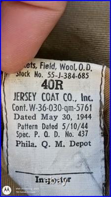 WWII US Army Air Forces 9th AF Ike Jacket Size 40R CBI NCAC Patch Tech Sergeant