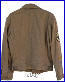 WWII US Army Air Forces 9th AF Ike Jacket Size 40R CBI NCAC Patch Tech Sergeant