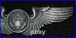 WWII US Army Air Forces AAF Aircrew Badge Wings War-Time Pin Back Sterling VF+