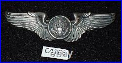 WWII US Army Air Forces AAF Aircrew Badge Wings War-Time Pin Back Sterling VF+