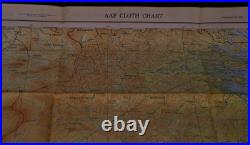 WWII US Army Air Forces AAF Cloth Chart East West Borneo Map Service 1944 Escape