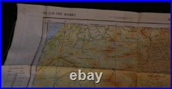 WWII US Army Air Forces AAF Cloth Chart East West Borneo Map Service 1944 Escape