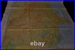 WWII US Army Air Forces AAF Cloth Chart East West Borneo Map Service 1944 Escape