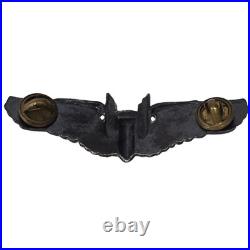 WWII US Army Air Forces Bombardier Wings Sterling Silver 3 Pilot Flight Badge