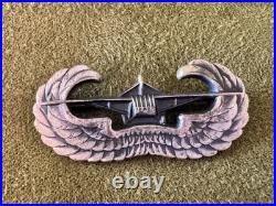WWII US Army Air Forces Glider Pilot Wings Sterling Pin Back Original