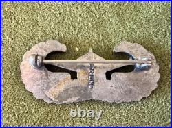 WWII US Army Air Forces Glider Pilot Wings Sterling Pin Back Original