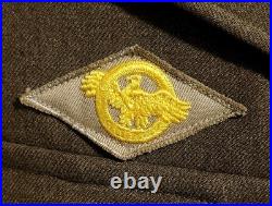 WWII US Army Air Forces Ike Jacket with SSI Patch, Chevrons & Sewn-On Patches