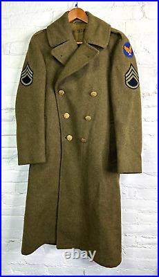 WWII US Army Air Forces Named Enlisted Cold Weather Overcoat