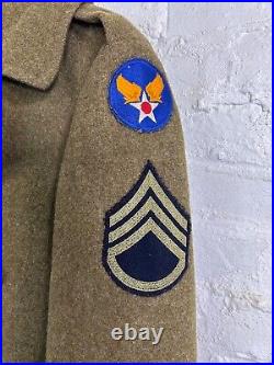WWII US Army Air Forces Named Enlisted Cold Weather Overcoat
