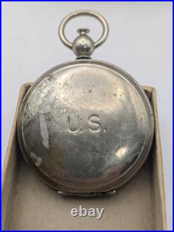 WWII US Army Air Forces Pocket Compass 1941 Longines Wittnauer with Box Original