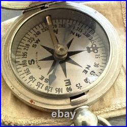 WWII US Army Air Forces Pocket Compass 1941 Longines Wittnauer with Box Original