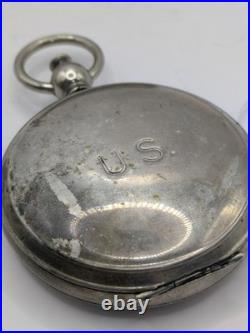 WWII US Army Air Forces Pocket Compass 1941 Longines Wittnauer with Box Original