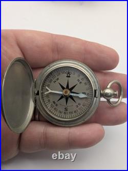 WWII US Army Air Forces Pocket Compass 1941 Longines Wittnauer with Box Original