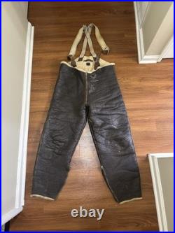 WWII US Army Air Forces Shearling Flight Pants Type B-1A Large Talon Zipper