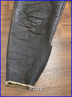 WWII US Army Air Forces Shearling Flight Pants Type B-1A Large Talon Zipper