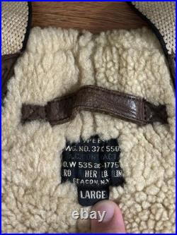 WWII US Army Air Forces Shearling Flight Pants Type B-1A Large Talon Zipper