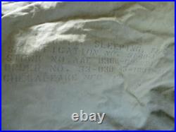 WWII US Army Air Forces Sleeping Bag Type A3 Near Mint Original USAAF 1945
