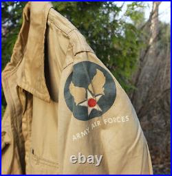 WWII US Army Air Forces Summer Flying Suit AN-S-31A Full Color Logo Size 38 M