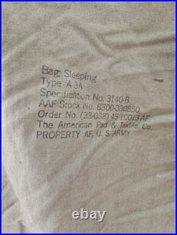 WWII US Army Air Forces USAAF 1944/45 Type A-3 Arctic Down Sleeping Bag Original