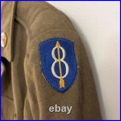 WWII US Army Ike Jacket 38R 8th Army Air Force Wool Field Jacket VTG