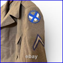 WWII US Army Ike Jacket 8th Air Force Patch Sergeant Wool Uniform 40R PFC