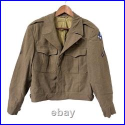 WWII US Army Ike Jacket 8th Air Force Patch Sergeant Wool Uniform 40S PFC