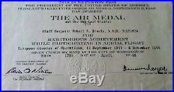 WWII US Killed in Action Air Medal Certificate 15th Army Air Force AAF KIA