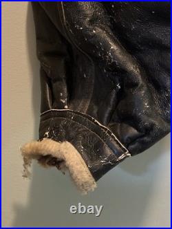 WWII US Military Army Air Force Leather Type A5 Sheepskin Flight Trousers 40R