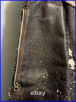 WWII US Military Army Air Force Leather Type A5 Sheepskin Flight Trousers 40R