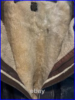 WWII US Military Army Air Force Leather Type A5 Sheepskin Flight Trousers 40R