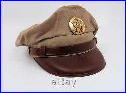 WWII US enlisted visor cap uniform hat Army Air Force crusher Bancroft Flighter