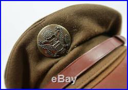 WWII US enlisted visor cap uniform hat Army Air Force crusher soldier corp USAF