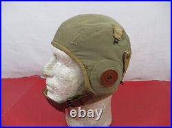 WWII USAAF Army Air Force Type A-8 OD Cloth Flying Helmet Medium Dated 1942